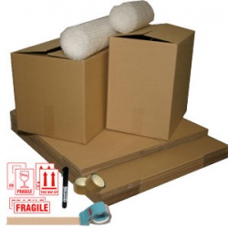 Starter home moving kit with removal boxes